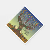 ロシュハシャナトヴァライフナプキンズの木 スタンダードランチョンナプキン (角)