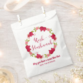 ロシュハシャナニューイヤーザクロ花リース フェイバーバッグ (クリップ留めされた状態)