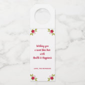 ロシュハシャナニューイヤーザクロ花リース ボトルネックタグ (裏面)