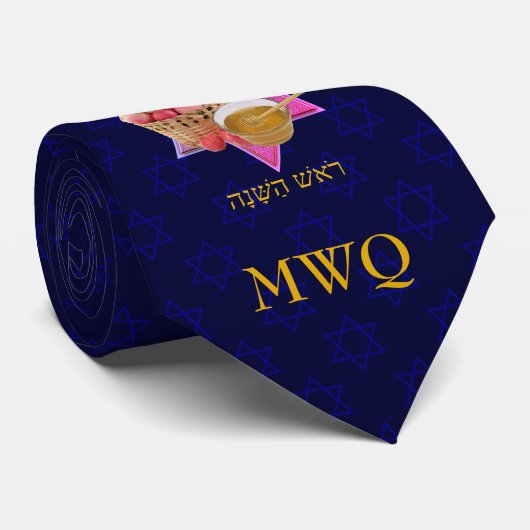 ロシュハシャナモノグラム ネクタイ (ロール)