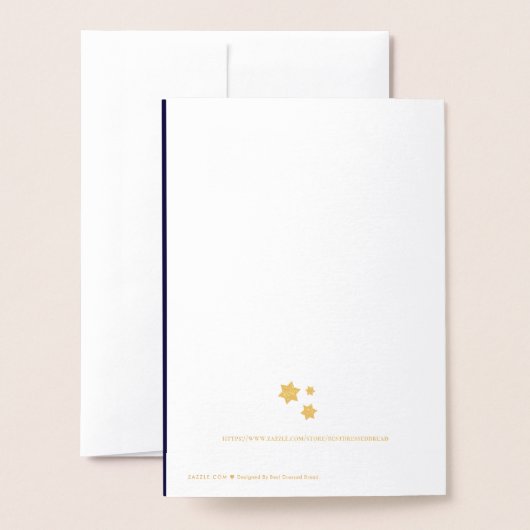 ロシュハシャナユダヤ正月フォイルカード 箔カード (裏面封筒付き)