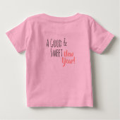 ロシュハシャナユダヤ正月ホリディポメグランツ ベビーTシャツ (裏面)