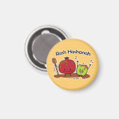 ロシュハシャナリンゴザクロナート蜂蜜ユダヤ人新人 マグネット (正面/裏面)