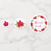 ロシュハシャナ新年ザクロ花リースC コンフェッティ (正面)