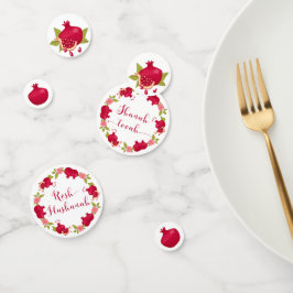 ロシュハシャナ新年ザクロ花リースC コンフェッティ