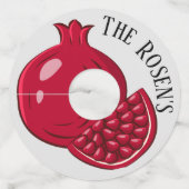 ロシュハシャナ新年ポメグラナートシャナトヴァ ワイングラスタグ (裏面)