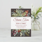 ロシュハシャナ水彩ノッシュ&ニブル招待状 シーズンカード (スタンド正面)