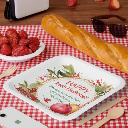 ロシュハシャナ紙プレート ペーパープレート (ピクニック)