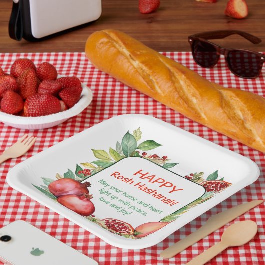 ロシュハシャナ紙プレート ペーパープレート (ピクニック)