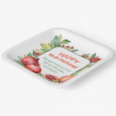 ロシュハシャナ紙プレート ペーパープレート (傾斜あり)