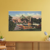 ロシュルチアン公園、噴水とガーデンビュー キャンバスプリント (インサイチュ (リビング))