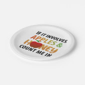 ロシュ・ハシャナのリンゴと蜂蜜のTシャツ ペーパープレート (アングル)