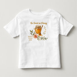 ロシュ・ハシャナーのウォーターカラー はちみつのように甘く トドラーTシャツ