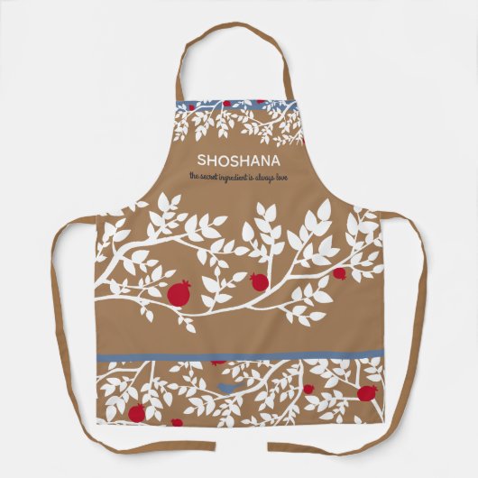 ロシュ・ハシャナーのモダンボタニカル エプロン (正面)