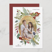 ロシュ・ハシャナー エレガント ウォーターカラー フォト グリーティング シーズンカード (正面/裏面)