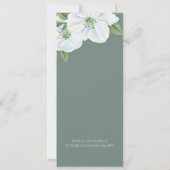 ロシュ・ハシャナ白りんご花 招待状 (裏面)