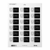 ロシュ・ハシャナ（デビッドの星） ラベル (フルシート)