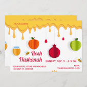 ロシュ・ハシャナ・ハニーペーパーカット 招待状 (正面/裏面)