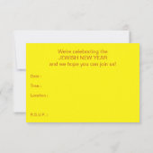 ロシュ・ハシャナ・ハネコミ 招待状 (裏面)
