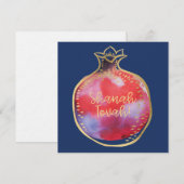 ロシュ·ハシャナ·ヘブライ語がシャナ·トバに祈る シーズンカード (正面/裏面)