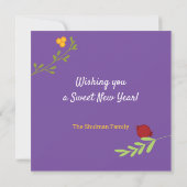 ロシュ·ハシャナ·ユダヤ人新年挨拶-ヘブライ語 シーズンカード (裏面)