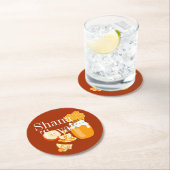 ロシュ・ハシャナ・リンゴとハチミツ ラウンドペーパーコースター (インサイチュ)