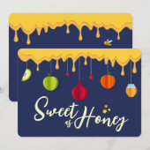 ロシュ・ハシャナ　蜂蜜のように甘い　シナモン　ユダヤ教　新年 シーズンカード (正面/裏面)