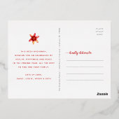 ロシュ・ハシャナ　赤いザクロ　水彩　本物の金 箔シーズンポストカード (裏面)