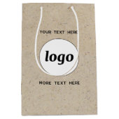 ロシンプルゴ文字事業ブランディングブラウン紙 ミディアムペーパーバッグ (正面)