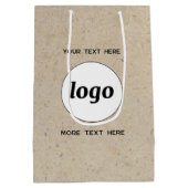 ロシンプルゴ文字事業ブランディングブラウン紙 ミディアムペーパーバッグ (裏面)