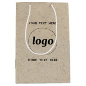 ロシンプルゴ文字事業ブランディングブラウン紙 ミディアムペーパーバッグ (正面)
