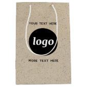 ロシンプルゴ文字事業ブランディングブラウン紙 ミディアムペーパーバッグ (正面)