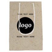 ロシンプルゴ文字事業ブランディングブラウン紙 ミディアムペーパーバッグ (裏面)