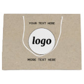 ロシンプルゴ文字事業ブランディングブラウン紙 ラージペーパーバッグ (正面)