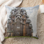 ロシ華美ア，木造教会 クッション (ブランケット)