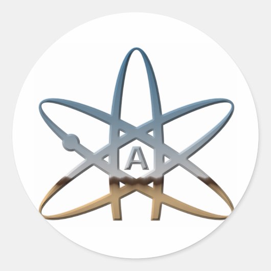 ロジア無神論者の原子記号 ラウンドシール (正面)