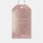 ロジウムゴールド グリッター きらきら カスタム テキスト ギフト タグ (裏面)