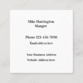 ロジスティクスと海運サービススクエアビジネスCa スクエア名刺 (裏面)