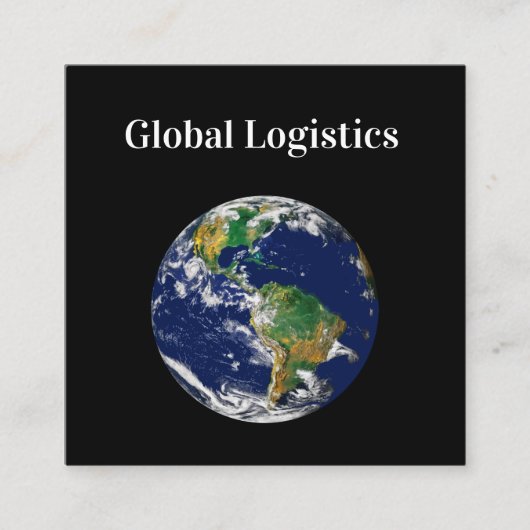 ロジスティクスと海運サービススクエアビジネスCa スクエア名刺 (正面)