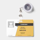 ロジスティクスバッジ バッジ (伸縮クリップ付き付き表面)