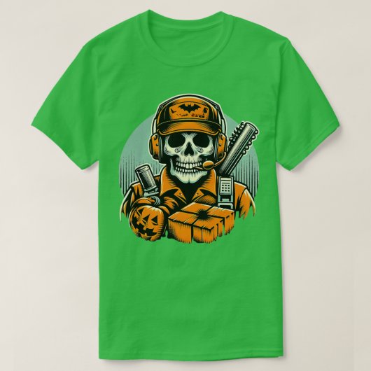 ロジスティクス不気味マネージャー面白いハロウィーンウィッチ Tシャツ (デザイン正面)