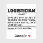 ロジスティシャン名詞定義熟練した従業員のジョーク シール (シート)
