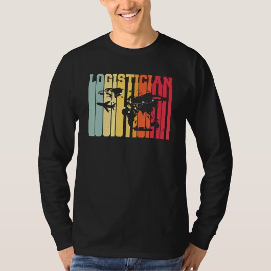 ロジスティシャン 物流 シルエット Tシャツ (正面)