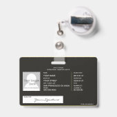 ロジスティック バッジ (伸縮クリップ付きの裏面)