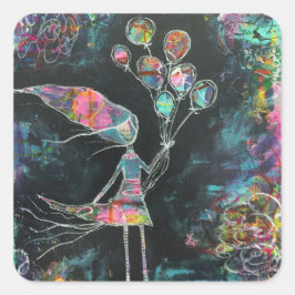 ロジックアートステッカーを無視する スクエアシール