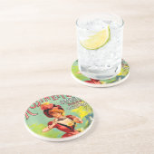 ロジネットアブシンザバラオキシジェネエヴィンテージファインアート コースター (側面)