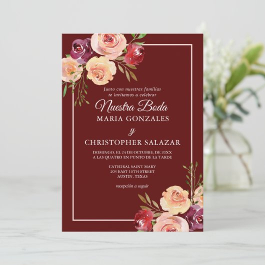 ロジャオロフロレスボダエレガンテエスパニョ結婚ルズ 招待状 (スタンド正面)