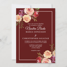 ロジャオロフロレスボダエレガンテエスパニョ結婚ルズ 招待状