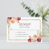 ロジャオロフローレスボダエレガントススペインの結婚ズ 出欠カード (スタンド正面)