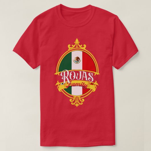ロジャスファミリーメキシコ国旗 Tシャツ (デザイン正面)